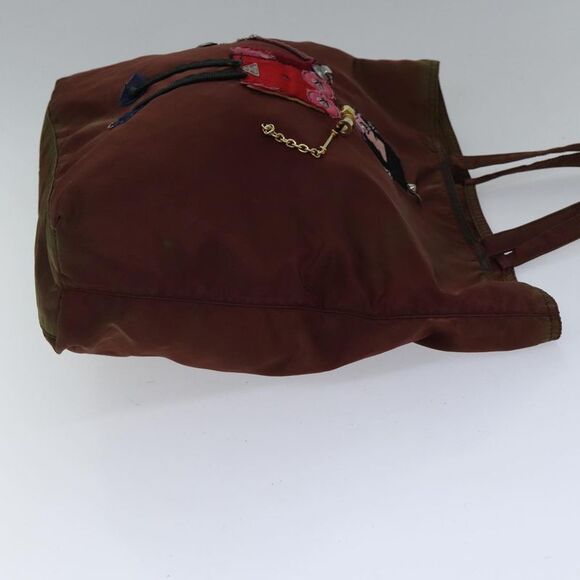 Prada Robot Brown Synthetic Tote Bag (Pre-Owned) - Picture 12 of 16